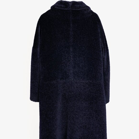 Max Mara Studio Blue Alpaca Coat - Picture 2 of 15